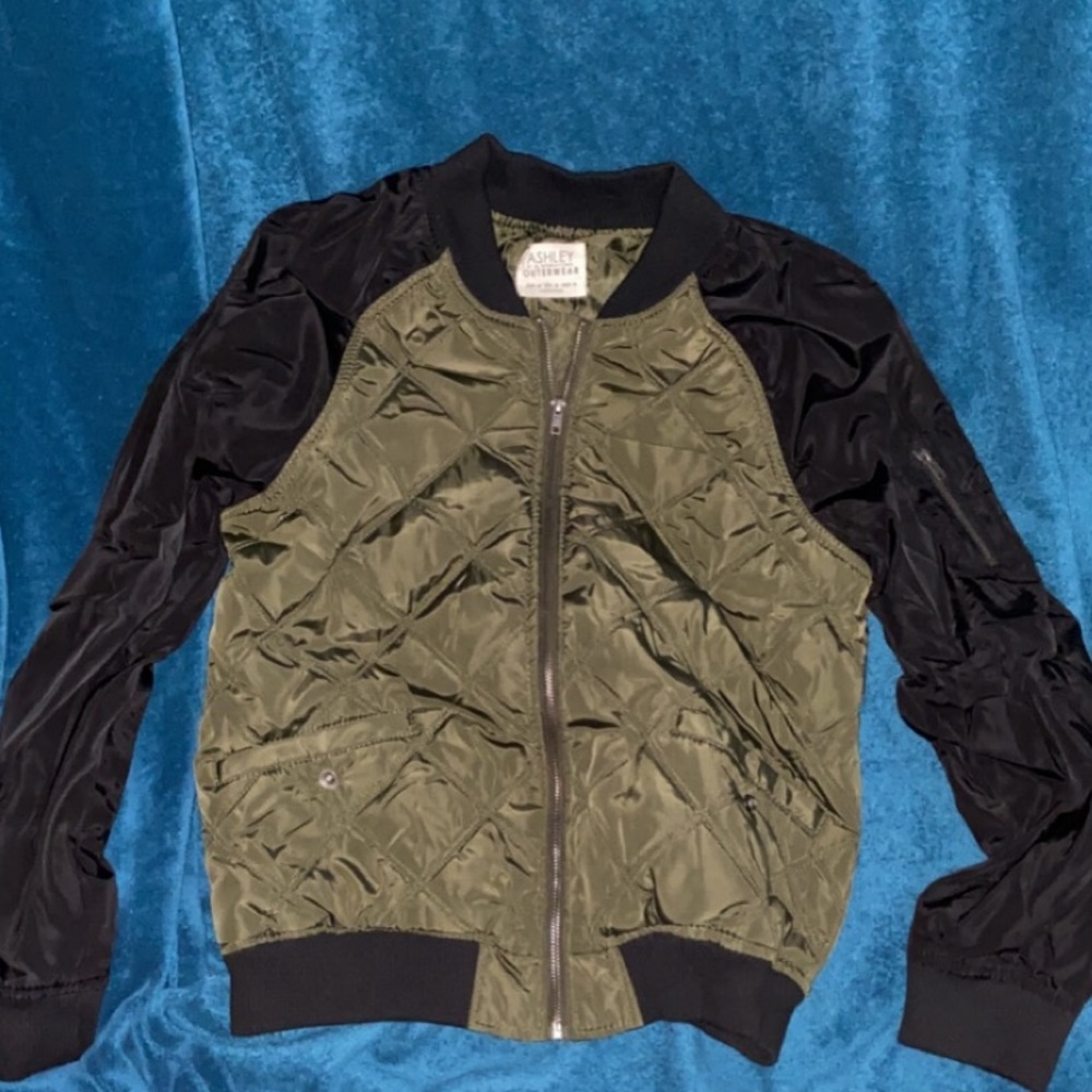Puffy Forest Green Bomber Jacket